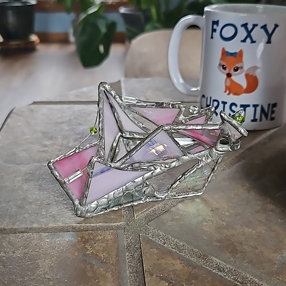 Unique Handmade Art Glass Box Sculpture